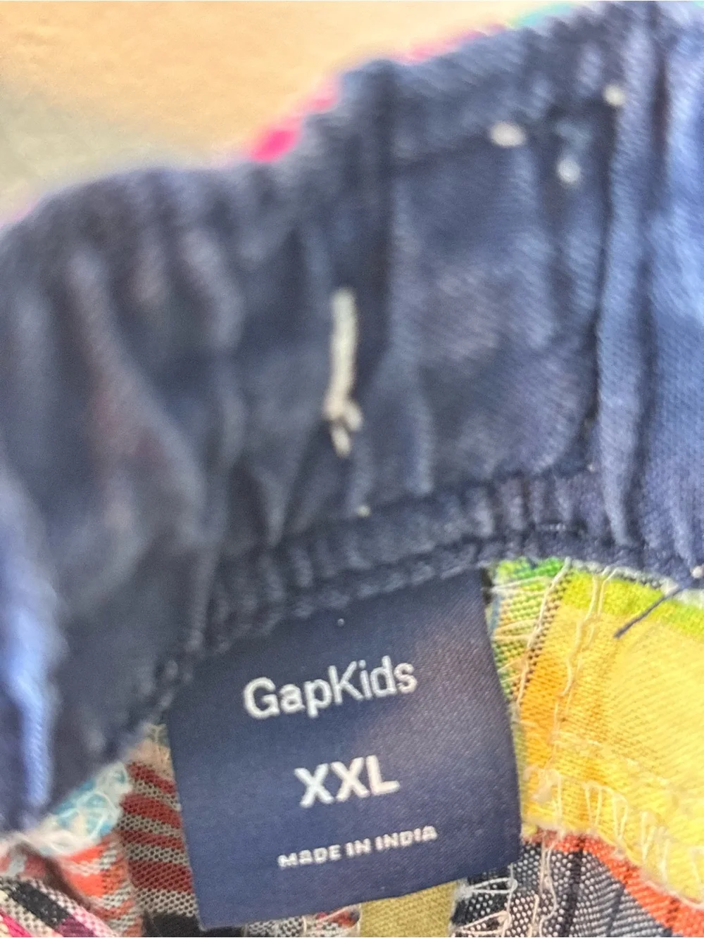 GAP Kids Surf California Patchwork Plaid Cargo Shorts — XXL